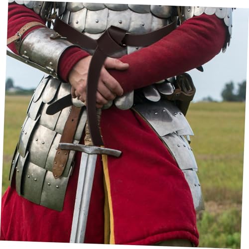 FRCOLOR Medieval Viking Belt for Men and Women Handmade Pu for Renaissance Fairs and Halloween Cosplay Accessories4