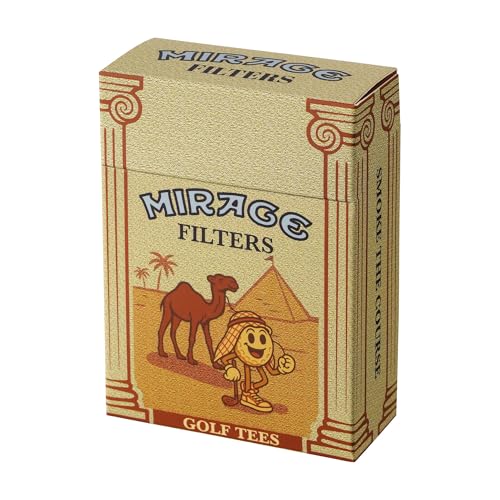 Mirage Filters - Golf Tees 10 Stück 83 mm | Zigaretten-Look | Stylische Premium Tees | Geschenk für Golfer | Smoke The Course
