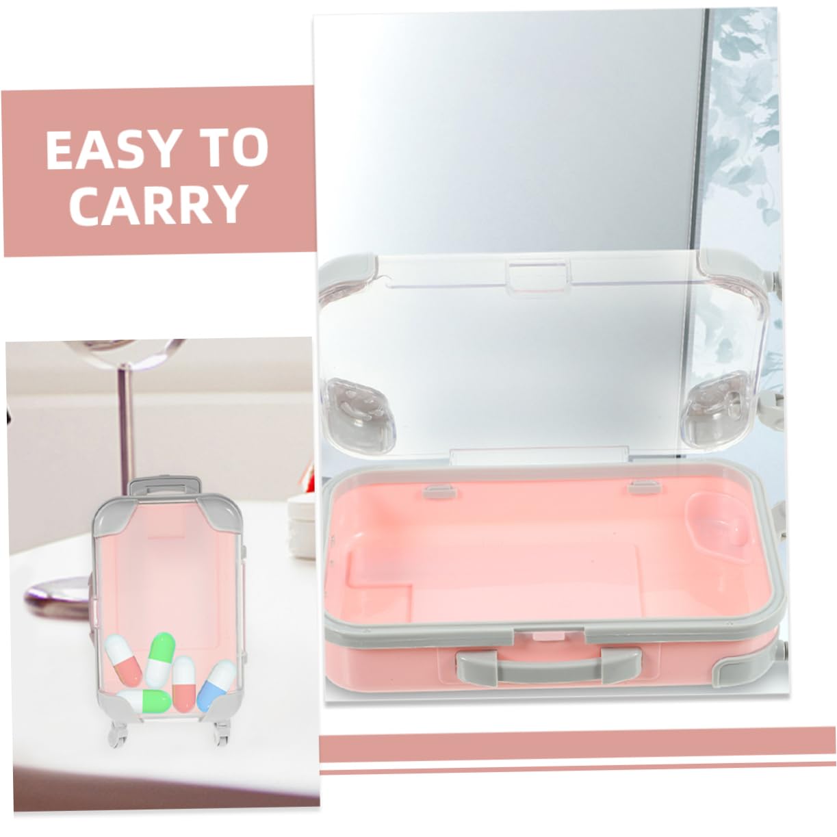 Beavorty 10 STK Trolley-Koffer Für Künstliche Wimpern Kosmetikkoffer Organizer Für Make-up-Pinsel Schminkkoffer Mini-Make-up-Koffer Hart-Make-up-reiseetui Mini-Koffer Kulturbeutel
