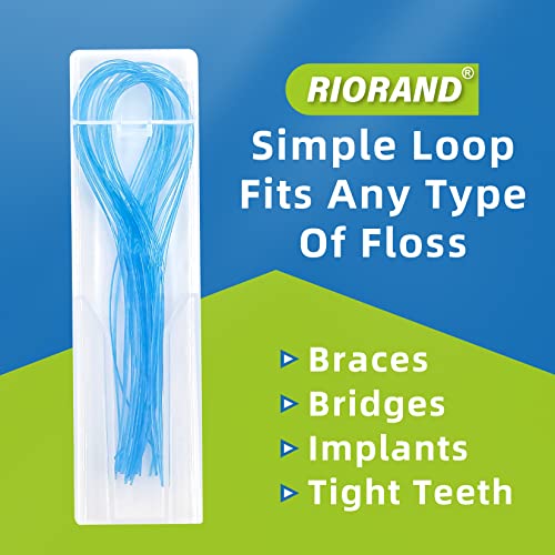 RioRand Floss Threaders, Essential Tool for Maintaining Oral Health with Braces, Bridges, and Implants 200Count (Pack of 4) - Thumbnail 3