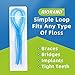RioRand Floss Threaders, Essential Tool for Maintaining Oral Health with Braces, Bridges, and Implants 200Count (Pack of 4)