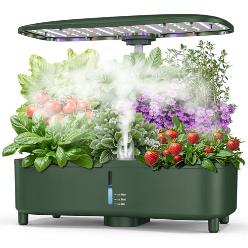 Hydroponic Propagation System, 15 Planting Places, Indoor Herb Garden Set, Smart Garden with Automatic Timer, Equipped with Full Spectrum LED Grow Light, Height Adjustable, 5 L Water Tank Hydroponic Propagation System, 15 Planting Places, Indoor Herb Garden Set, Smart Garden with Automatic Timer, Equipped with Full Spectrum LED Grow Light, Height Adjustable, 5 L Water Tank