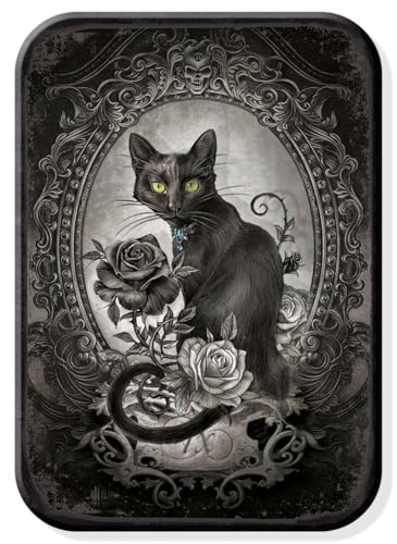 Imán de nevera gato negro 2.5 x 3.5 pulgadas miniatura 1