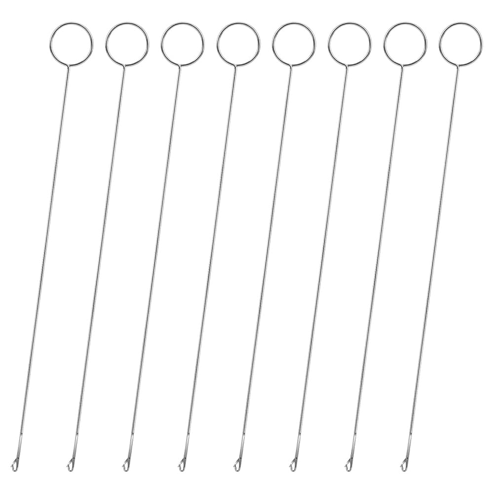 Vjsujehgy 8Pcs Sewing Loop Turner Hook Loop Turner Sewing Tool Needle Hooks with Crochet Sewing Supplies