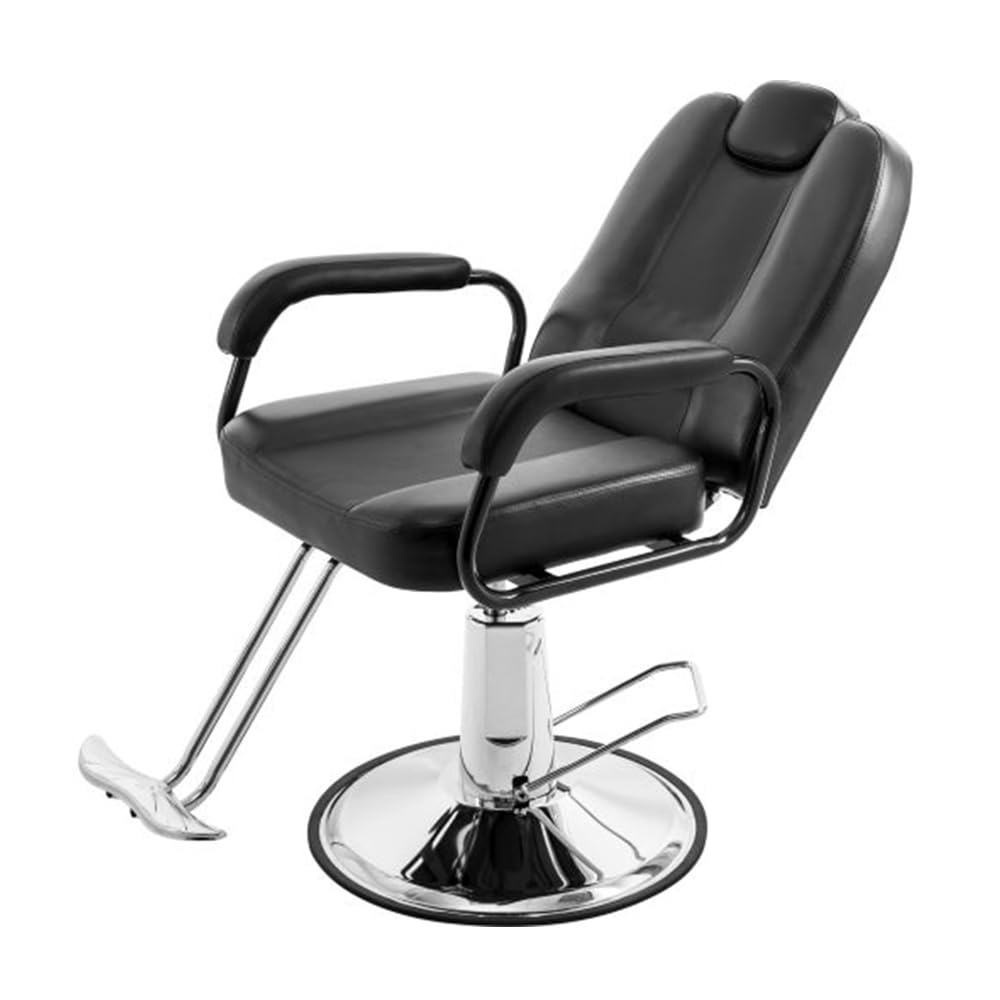 Sedia da barbiere di lusso, robusta pompa con schienale confortevole, capacità di 180 kg, base rotonda durevole per attrezzature da salone e spa, sedile professionale per acconciature