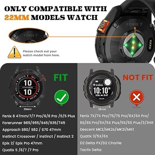 22mm-Quickfit-Bands for Garmin-Fenix-8-47mm - Magnetic Braided Replacement Strap for Garmin-Fenix-7/7 Pro/6/6 Pro/5/5 Plus Forerunner 965/955/945/Approach S70 47mm/S62/S60/Quatix 7 Smartwatch - Image 3