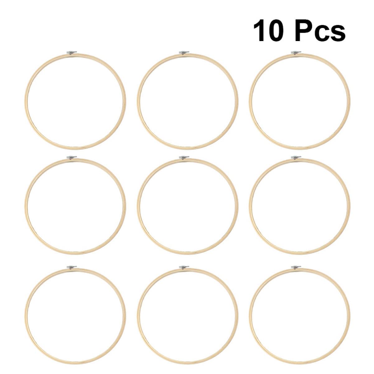 Homoyoyo 10piezas Kit De Bastidor De Bordado Aro De Bordar De Bambú De Círculo Para Punto De Cruz Herramienta Manual De Costura Para Bricolaje