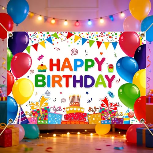 Fondo Feliz Cumpleaños 7x5ft para fotografía y fiesta miniatura 6