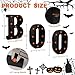 Halloween Decorations Indoor Outdoor - Boo Light Up Letters Sign, Battery Powered Marquee Light Halloween Decor for Fireplace Mantel, Window, Porch, Party Home Decor(Black)