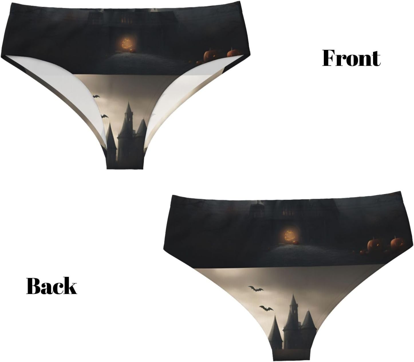 Halloween Horror Print Women'S Briefs Underwear,Comfortable Panties For Women,Everyday Essential