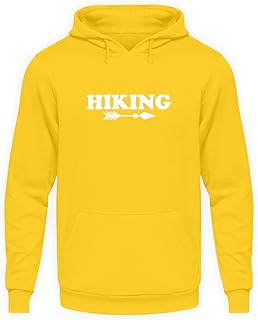 Hiking - Sudadera unisex con capucha, color amarillo