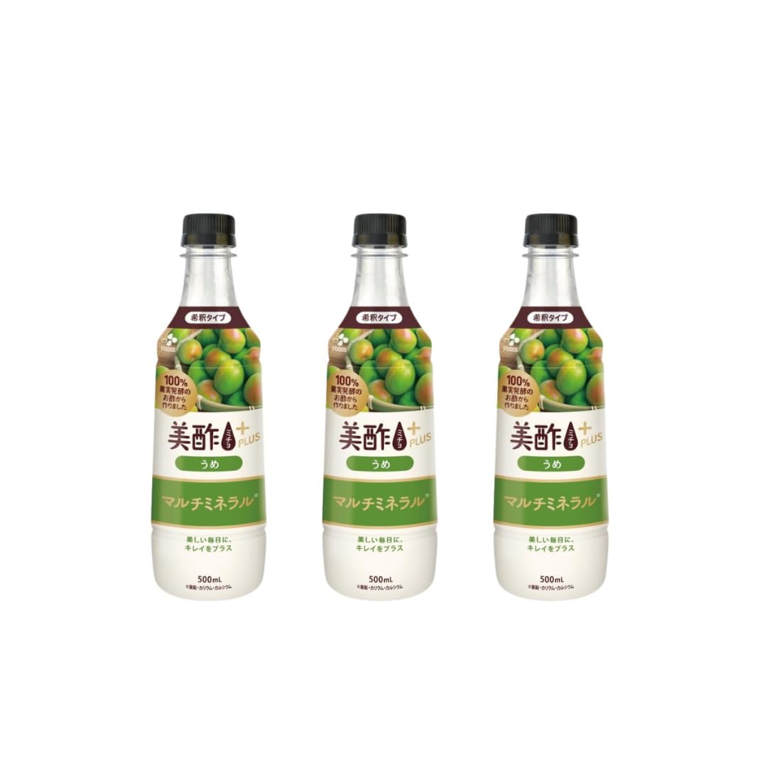 Amazon.co.jp: 美酢プラス ミチョ うめ 500mL 3本 セット : 食品・飲料