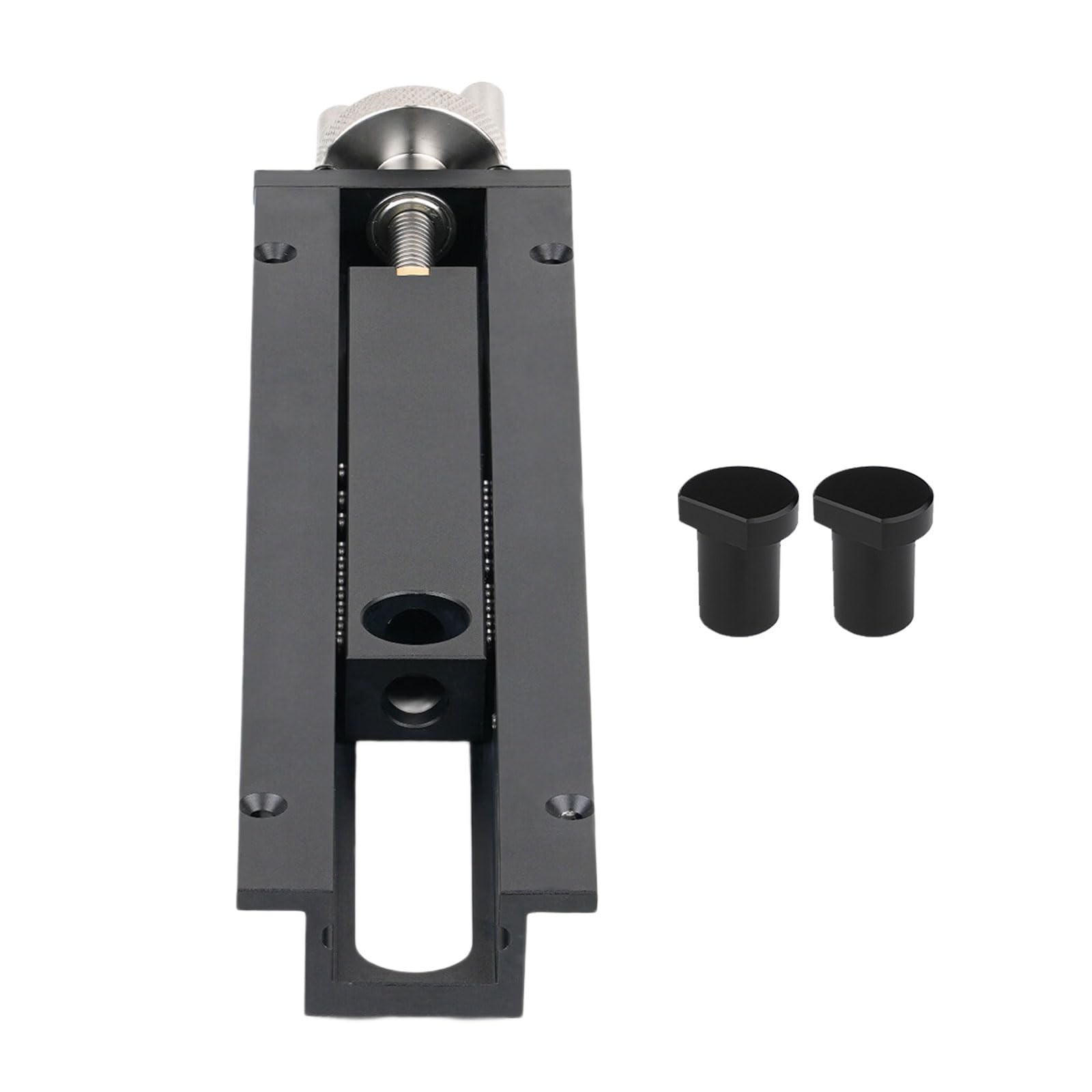 Fromceo Black Aluminum Alloy Woodworking Table End Wrench Quick Inertial Vise Clamp Clip Desktop Clip Desktop Clamp Pliers Fixing Tool Workbench Handwheel Clamping Vise Tool Aluminium Workpiece Quick Positioning