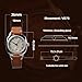 Baltany Quartz Roman Numeral Watch, S4037 36mm Watches for Men with Polished Hands (Cream Dial Leather Strap)