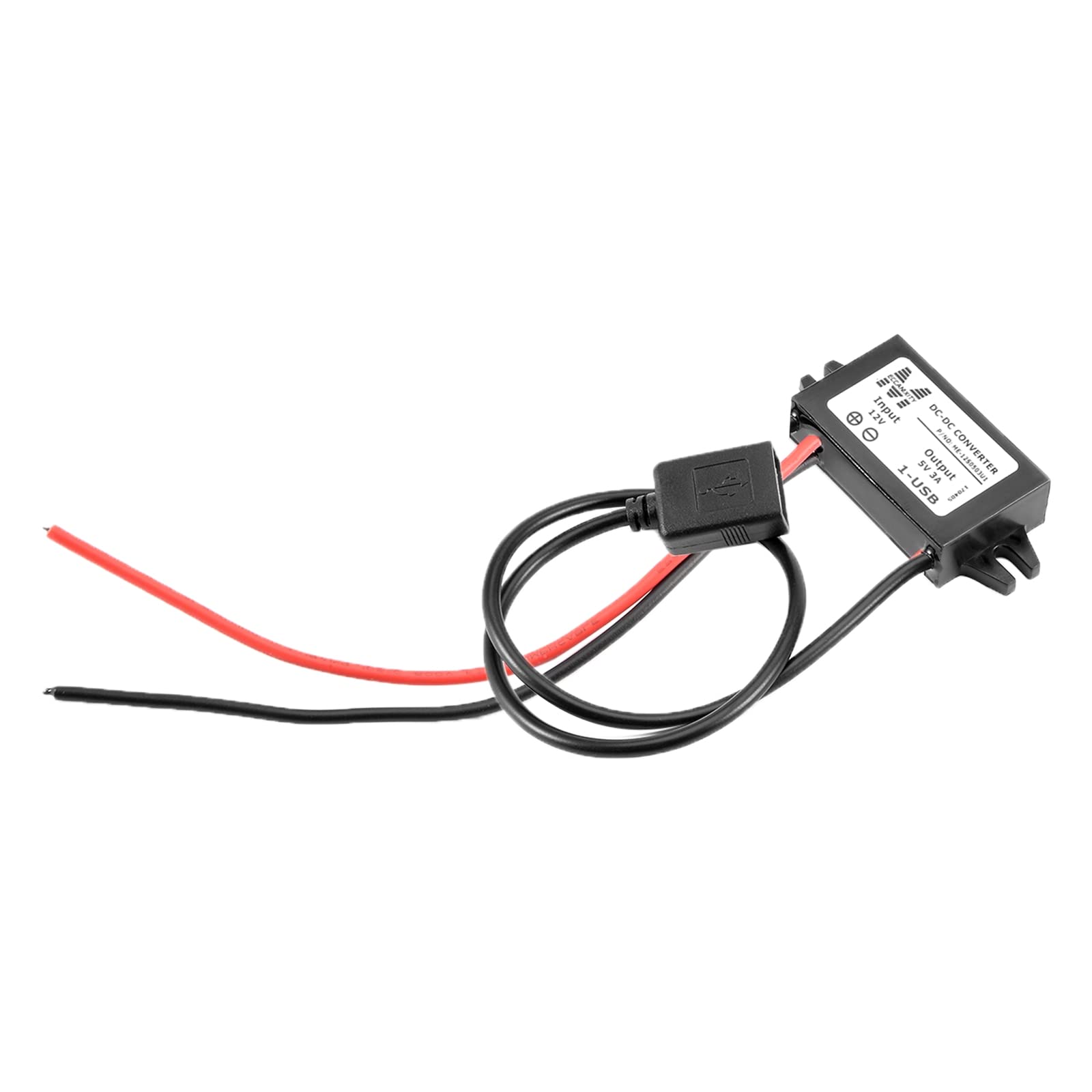Rebower DC to DC Converter Regulator Waterproof Power Supply Voltage Convert Transformer, [for Trucks Cars Ships] - DC 12V to DC 5V 3A 15W / Silver Tone Black-image-42