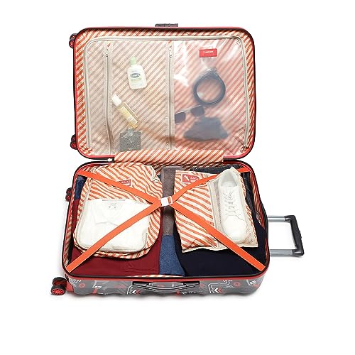 Image of uppercase JFK Plus Trolley Bag Set of 3 (S+M+L) Cabin & Check-in Trolley Bag | Hardsided Printed Luggage | TSA Lock | 8 Wheel Suitcase for Men & Women | 2000 Days Warranty (Black)
