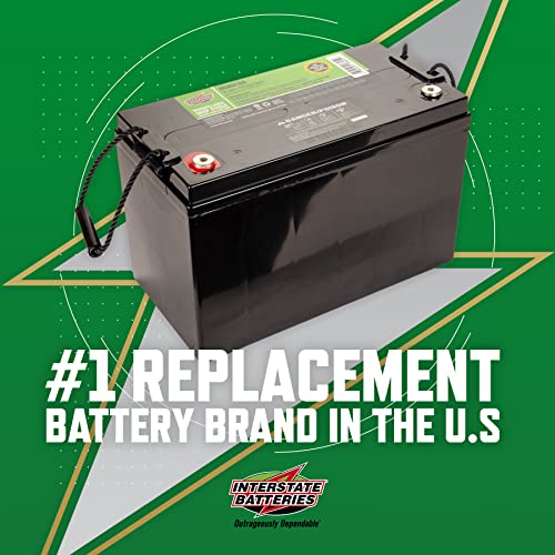 Image of Interstate Batteries 12V 110 AH SLA /AGM Deep Cycle Battery for Solar, Wind, and RV Applications - Insert Terminals (DCM0100)