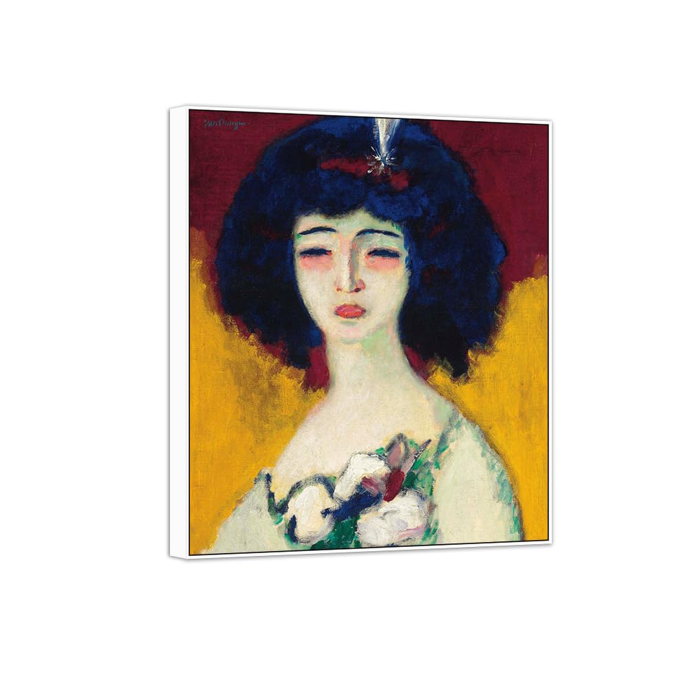 SDYSKKUG Famous Wall Art. Canvas Prints. Woman 6.48x40cm White Frame