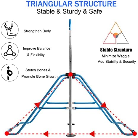 Gymnastics Bars for Kids, Expandable Horizontal Bar Adjustable Height Folding Training Monkey Kip Bars, Junior Training Bar Gymnastics Equipment for Home Gym 5 51Ji7yuJRmL. AC