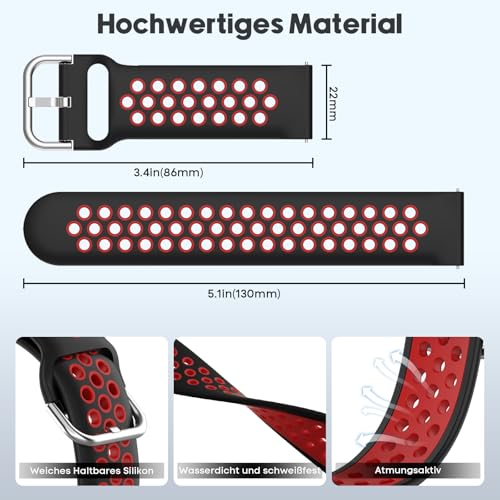 RenSheng 2 Pack Strap For Amazfit Bip 5 Bracelet, Colourful Soft Silicone Strap Suitable for Amazfit Bip 5 Strap - Image 3