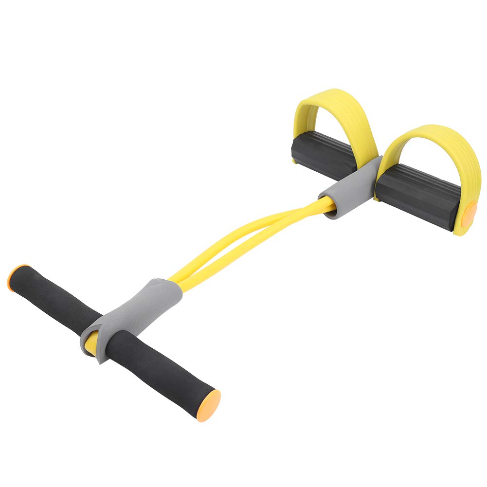 Foot Pedal Pull Rope, Pedal Exerciser Fitness Tension Rope for Home Student Dormitory(Yellow)-image-13