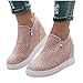 koperras Laufschuhe Sneaker Damen Hohlkeil Einzelschuhe Leichtgewichts Aushöhlen Atmungsaktiv Freizeitschuhe Fitness Schuhe Doppelreißverschluss Kurze Stiefel Freizeitschuhe Sandalen