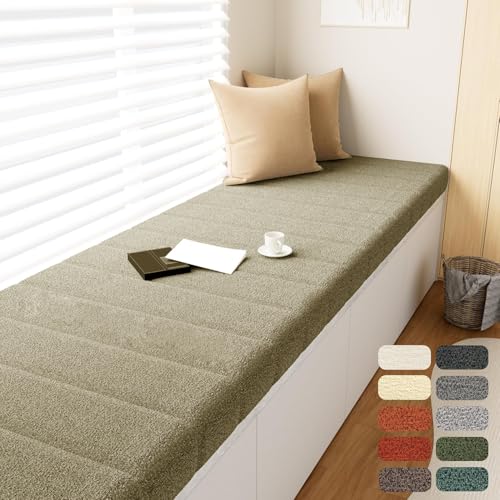 WLXFF Cojines Personalizados para Banco de Madera, Cojin para Banco de Muebles de Jardín, Cojín para Asiento de Repuesto para Columpio, Sillas Comedor, Terraza, Sofa,Beige,80x45cm
