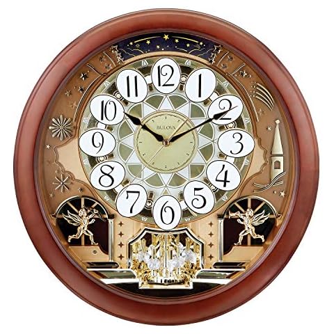 Bulova Brown Cherry Dancing Tune Clock Cover