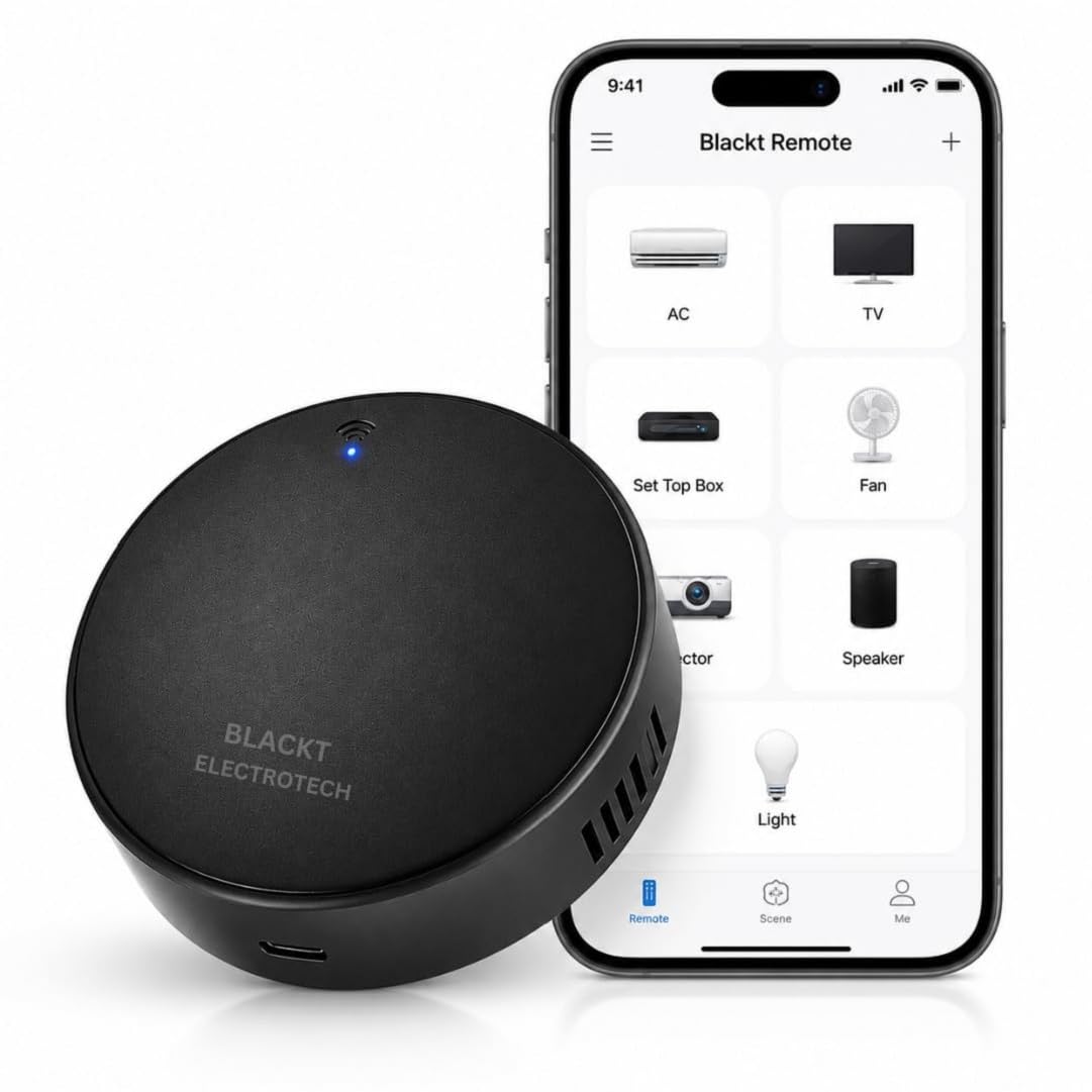 Blackt Electrotech BT16IRB Smart WiFi IR Blaster Universal Remote Controller | Control AC, TV, Set Top Box, Fan & Learning Devices | Alexa & Google Assistant Compatible | Smart App | USB Powered-image-42