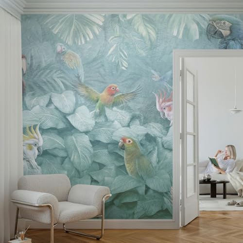 Revêtement mural intissé impression haute qualité oiseaux exotiques - 4