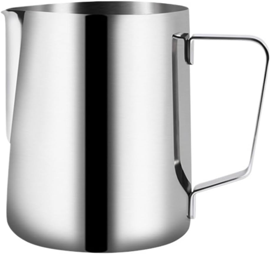 Stainless Steel Milk Frothing Jug Long Rounded Spout Latte Art Pitcher Frother Professional Barista Steaming Accessorie(600ml-Original)