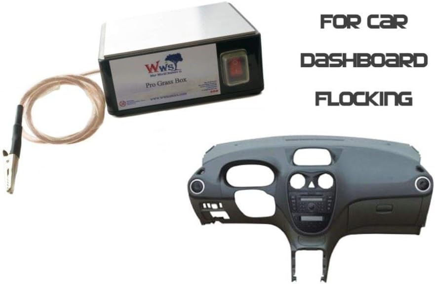 War World Scenics Pro Grass Box Flock Applicator – Car Dashboard Electrostatic Flocking Machine DIY Auto Vehicle Dash Board Motoring Design Do It Yourself
