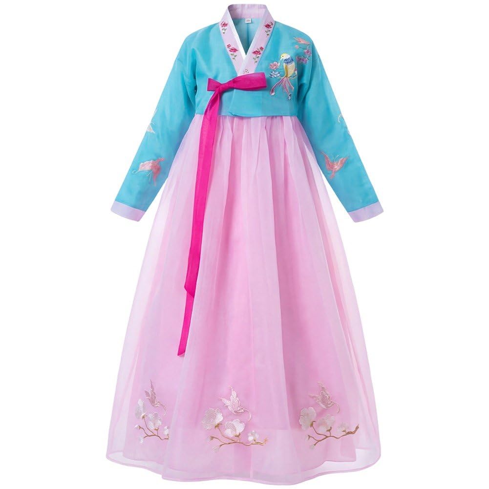 Baokuan Korean Traditional Long Sleeve Classic Hanboks Dress Cosplay Costume Women Korea Wedding Dance Costume