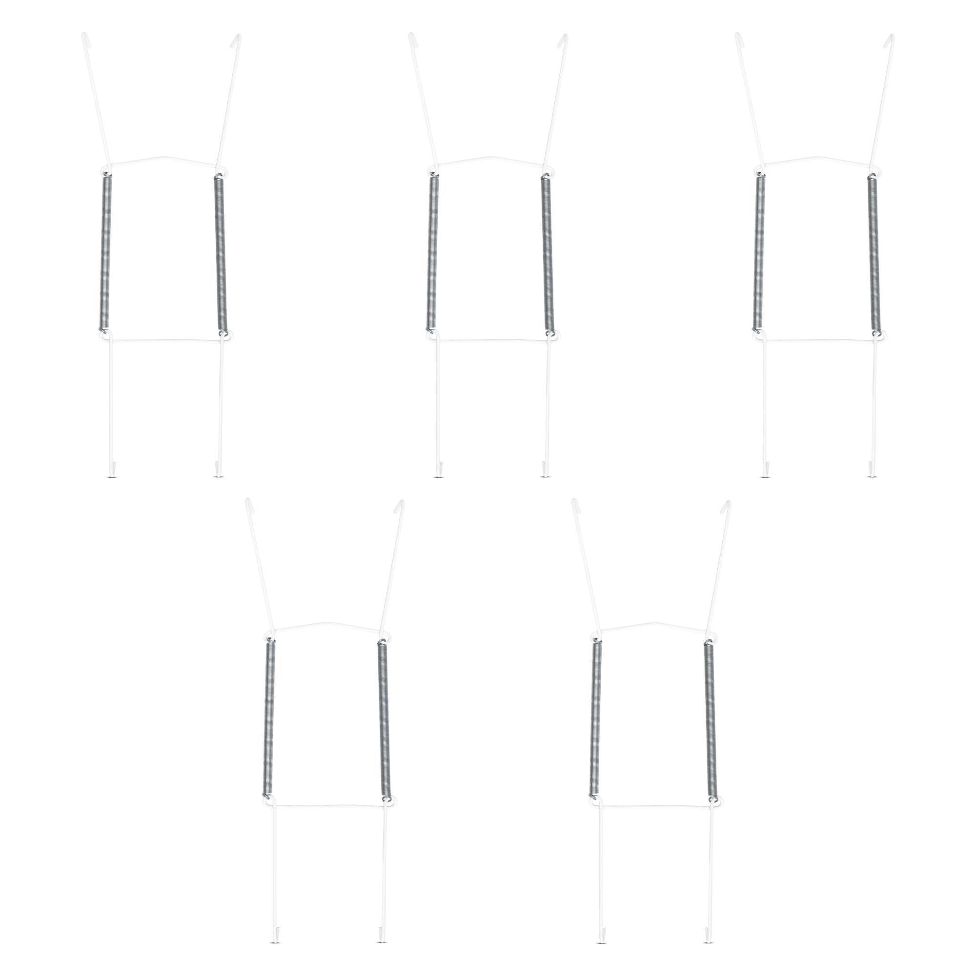 Invisible Plate Hangers for Wall, White, For Plate Size 37 - 46 cm - Pack of 5