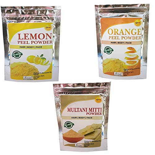 OEHB 100% Organic 3 in 1 Combo Orang Powder and Lemmon Powder And Multani Mitti (Each 50gm)