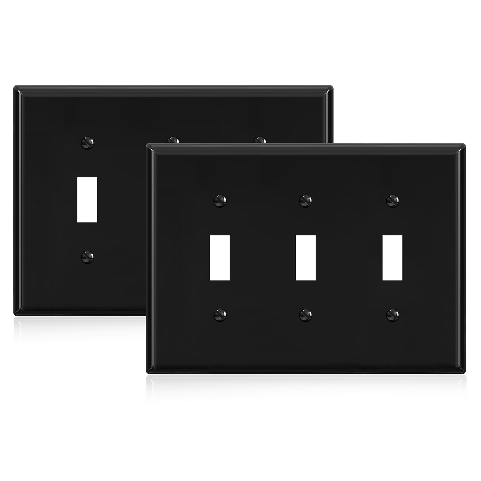 Glossy White Toggle Switch Plates - 2 Pack -7