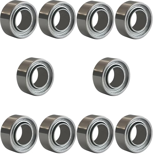 Image of 10 PCS MR63-ZZ Deep Groove Double Metal Shielded Ball Bearings - 3x6x2.5mm Micro Bearings for 3D Printers, Electric Motors, Home Appliances, Garden Machiner (MR63 -ZZ)