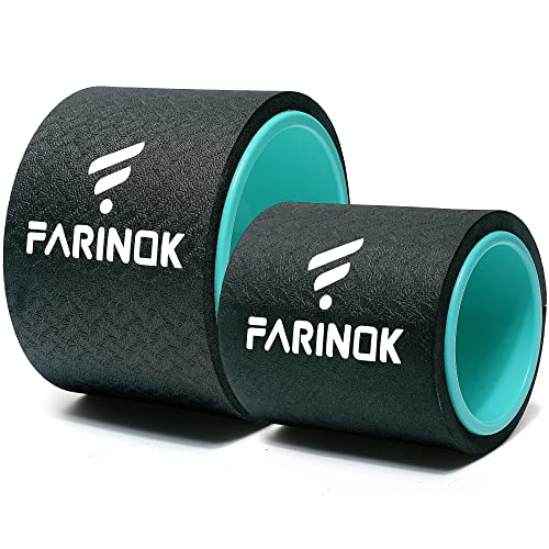 Yoga Wheel Set of 2, Upgraded 10MM Thick Back Wheels for Pain Relief & Stretching, Strongest Back