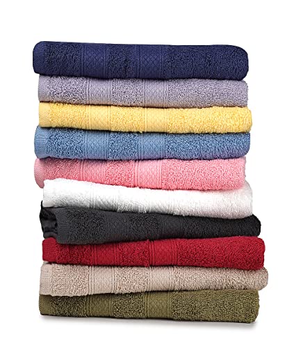 Zuperia Classic Hand Towels - 10 Pack - 16" X 28" - Ultra Soft 100% Cotton Large Bathroom Towels, Highly Absorbent Towel For Bathroom, Ideal For Pool, Home, Gym, Spa, Hotel (Assorted) #TOP8