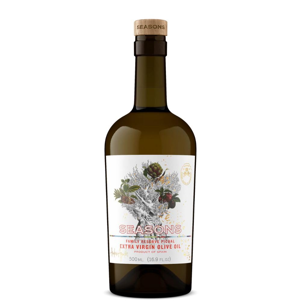 Seasons EVOO Award-Winning Family Reserve Picual Extra Virgin Olive Oil – Cold Pressed, First Harvest, Premium Spanish Olive Oil – Fruity & Balanced,