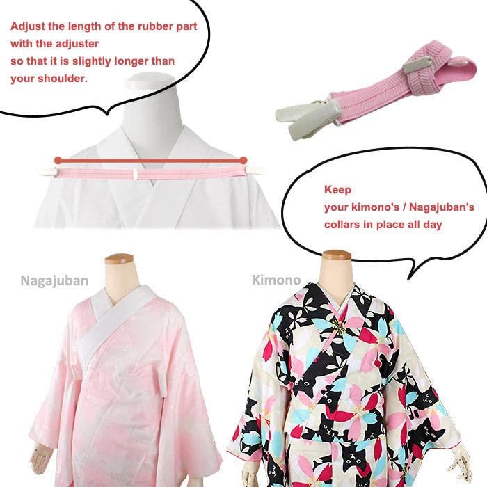 Japanese Kimono Yukata Kitsuke Korin Belt Adjustable Rubber Belt Accessory Regular Pink New Made in japan4