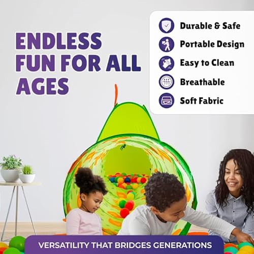 Kiddey Caterpillar Kids Play Tunnel And Tent thumb #1