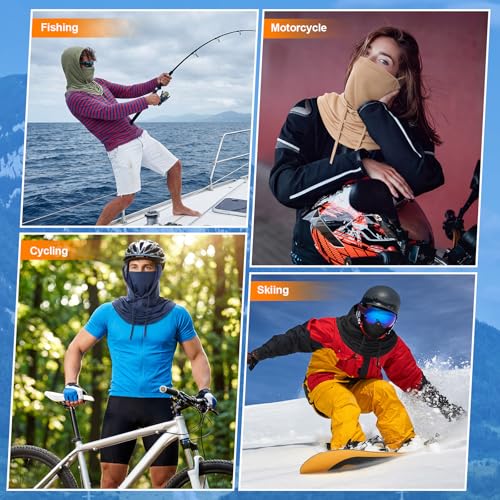 Image of Funtery Summer Cooling Balaclava Mask, UV Protection Hood Mask Breathable Cycling Face Cover Full Head Scarf for Men Women