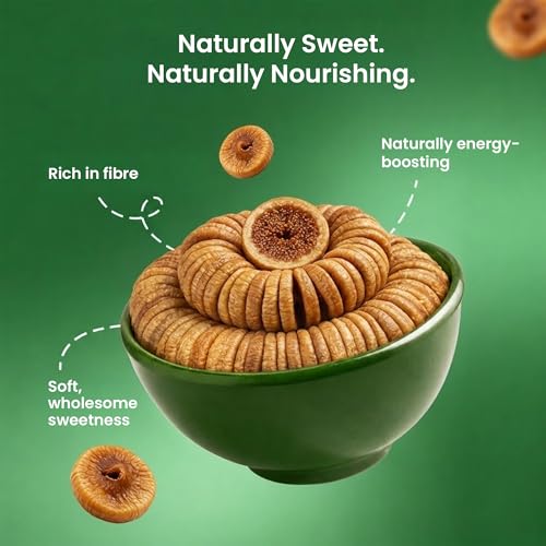 Image of Khetika Premium Anjeer (Figs) 200g | Afghani Anjeer, Fig, Low in Fat | Healthy Snack I Rich Source of Vitamins Dietary Fiber (Pack of 3)