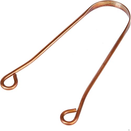 Raspador de lengua limpiador de lengua de cobre puro eliminación de mal aliento extra estable limpiadores sin plástico raspador de higiene juego de 1