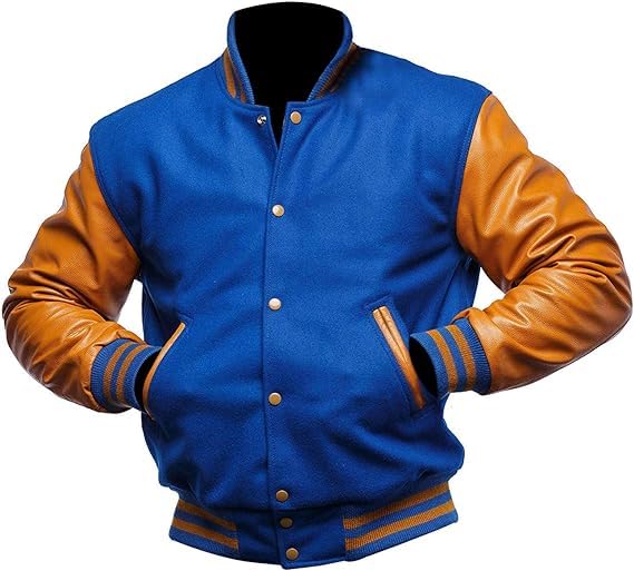 Image of Letterman Varsity Jackets for Men, Baseball Bomber Jackets, High School Letterman Jackets, Warm Wool Outerwear