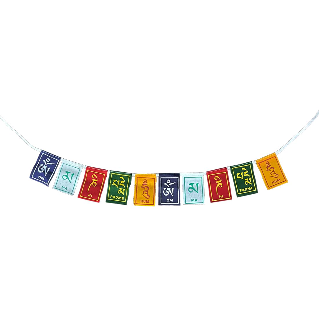 Shoppersduniya Tibetan Flag Buddha Om Mani Padme Hum For Bike Decoration Accessories Décor Small - Multicolour-image-35