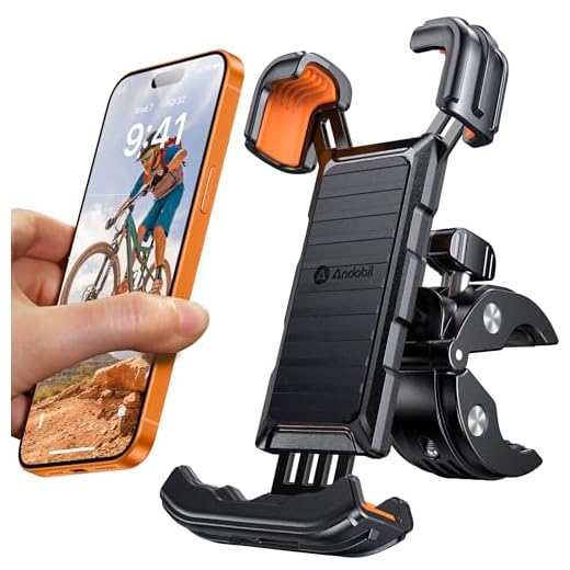 andobil Handyhalterung Fahrrad [Vollständiger Schutz & Anti-Shake] 2022 Patent Design Handyhalterung Motorrad Universal 360° Drehbar Handy Fahrradhalterung für iPhone 13/12/11,Samsung S21/S20,Huawei
