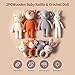 Samonyed Crochet Baby Toys Stuffed Animals for Babies Elephant Crochet Baby Toy Infant Soothe Toys for Sensory and Early Grips Development Gift for Baby Shower, Birthday