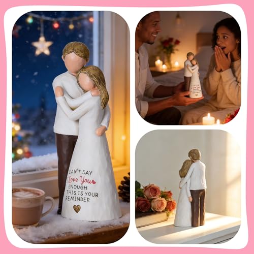 Veroola Love Figurines Romantic Gifts for Her, Hand Painted Sweet Loving Together Couple Sculpture Statue, Best Gifts for Valentine's Day Anniversary Weddings Birthday. - image 9